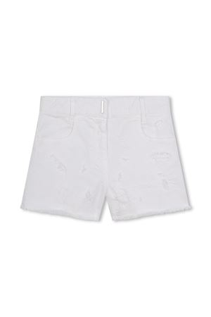 white cotton shorts GIVENCHY KIDS | H3006410P